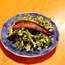 Salad of grilled anago (sea eel) on watercress