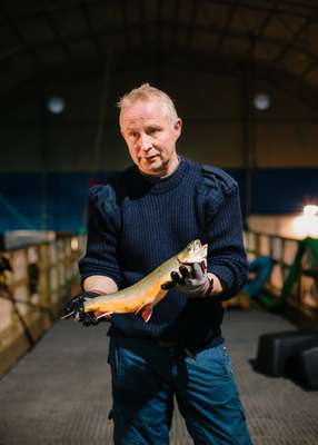 Oddbjørn Jerijærvi, manager of Kirkenes Charr fish farm 