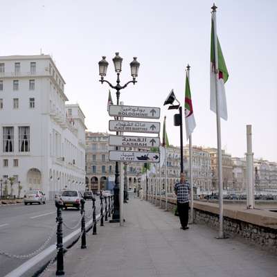 Street signs in Arabic and French on Algiers’ Corniche