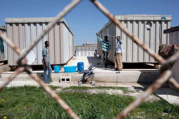 Shelter for migrants and asylum seekers at Hal Far