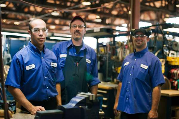 Factory workers at Viking Air, Sidney