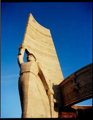 Zaisan Memorial, built by the Russians, which towers over Ulan Bator from a mountain top