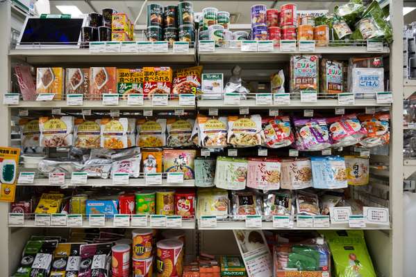 Dried foods in emergency supplies section