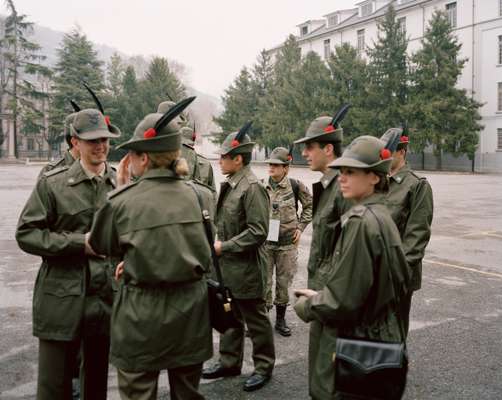 Alpini prepare for opening ceremony