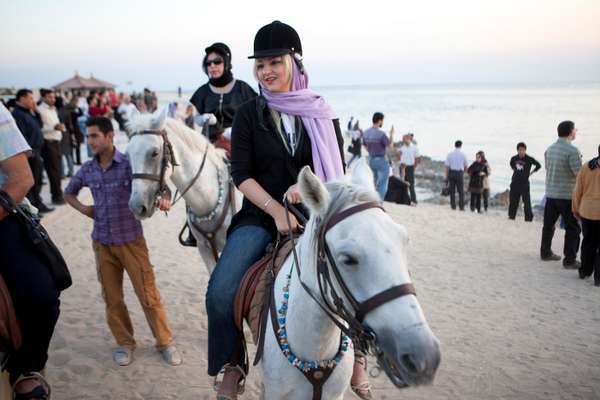 Horse riding on the beach