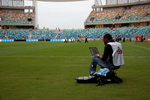 Photographer files his pre-match pictures