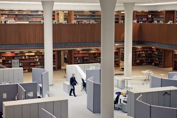 Library in the new building