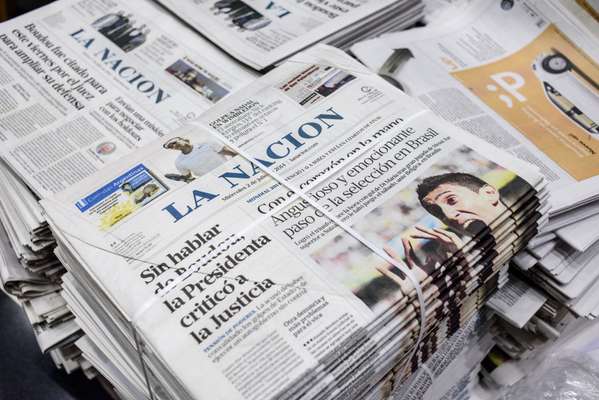 Bound newspapers ready to be shipped and delivered