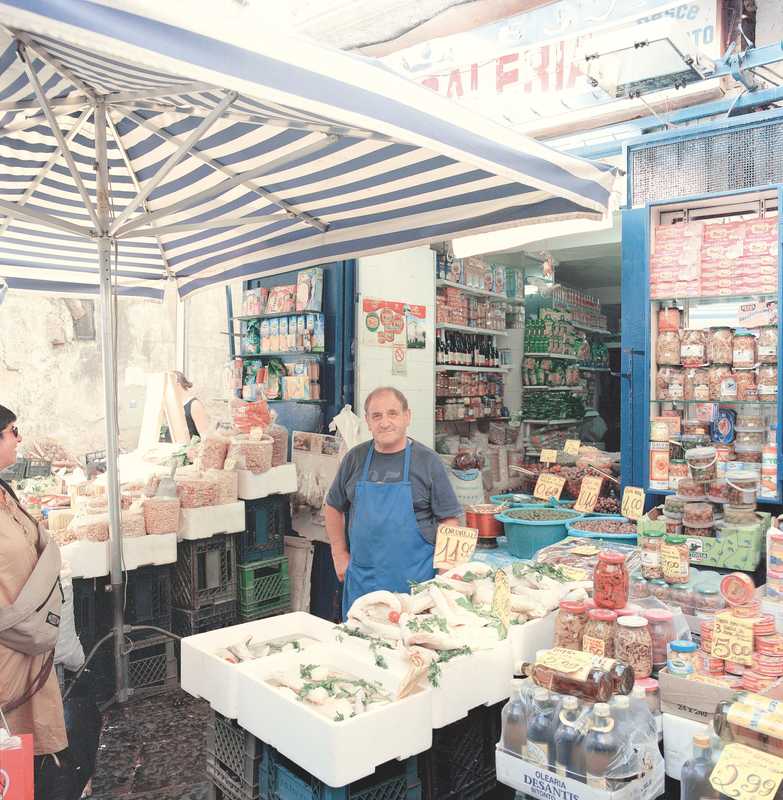 Stallholder at Antignano Market