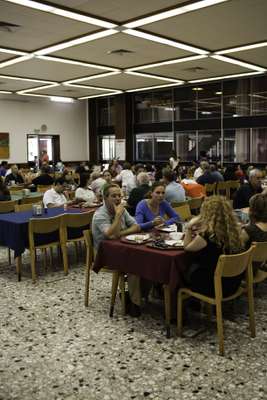 Dinning room of the Maabarot kibbutz 