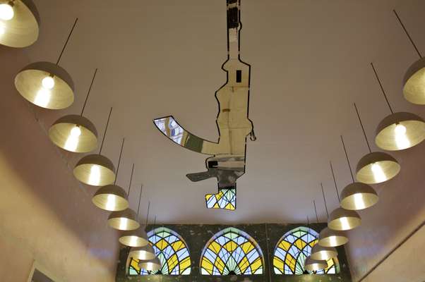 Ceiling of the Comme des Garçons Guerrilla store, designed by local architect Riad Kamel