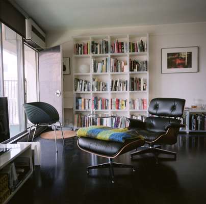  The Gil’s living room with original floor