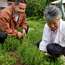 Chef Chiharu Takei, left, with a local farmer