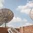 Satellite dishes outside SuperSport’s studios in Johannesburg