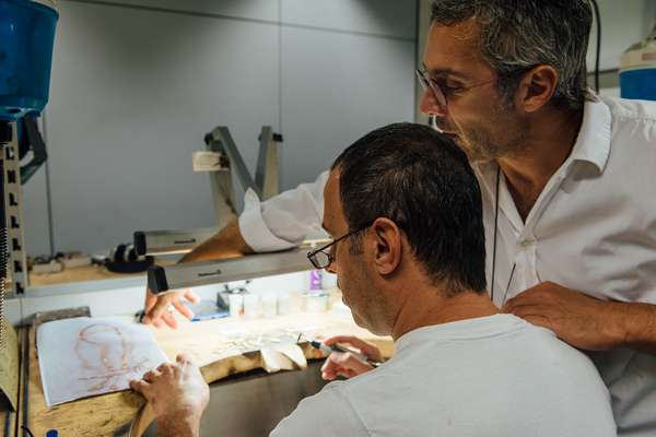 Armenian workers at Mouzannar's workshop