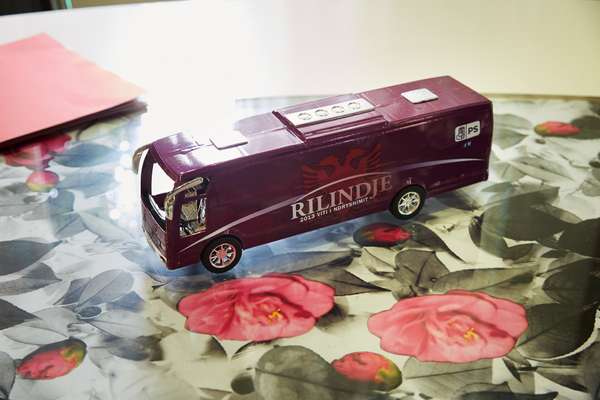 Model of Rama’s campaign bus 
