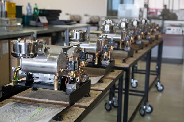 Assembly line of GS/3 coffee machines