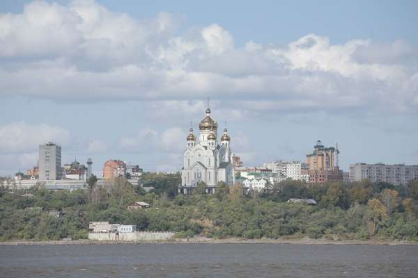 View of Khabarovsk from Bolshoi Ussuriisk island