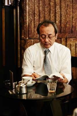 Salaryman taking a break