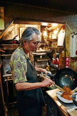 Wok-tossed pasta