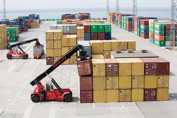 Pier 7, the container terminal at the port of Trieste 