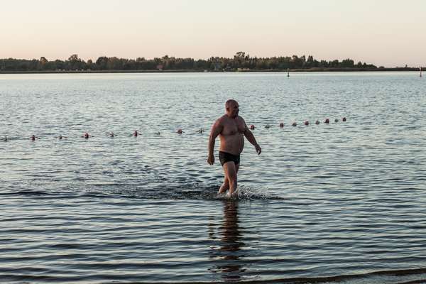 Afternoon swim in Voru
