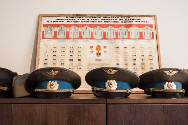 Old Soviet army hats, Daugavpils
