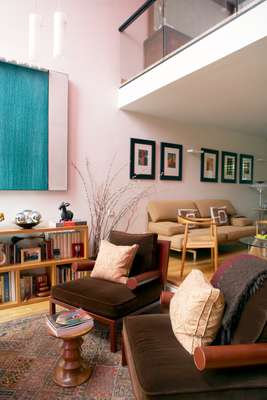 Modernist house interior in the upscale Parque Conde de Orgaz neighbourhood