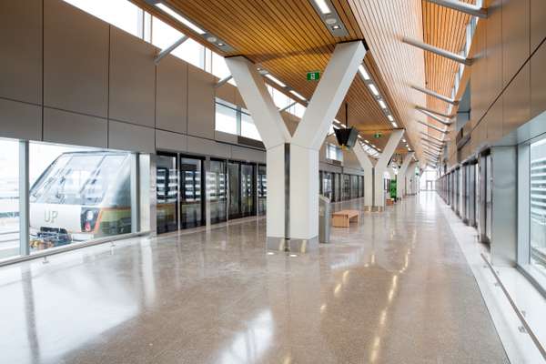 UP Express platform at Toronto Pearson International Airport