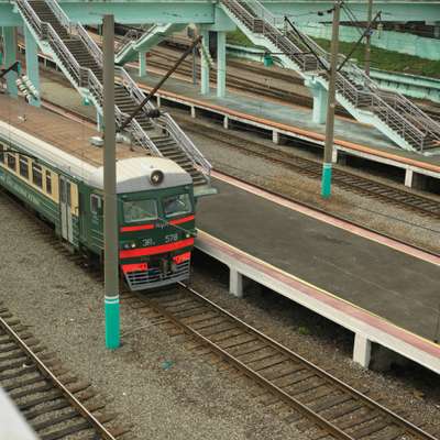 Local train at Vladivostok station