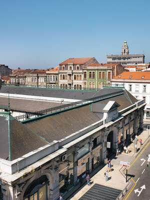 Aerial view of the market