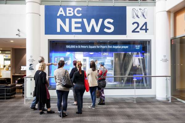 Outside the Radio National studios