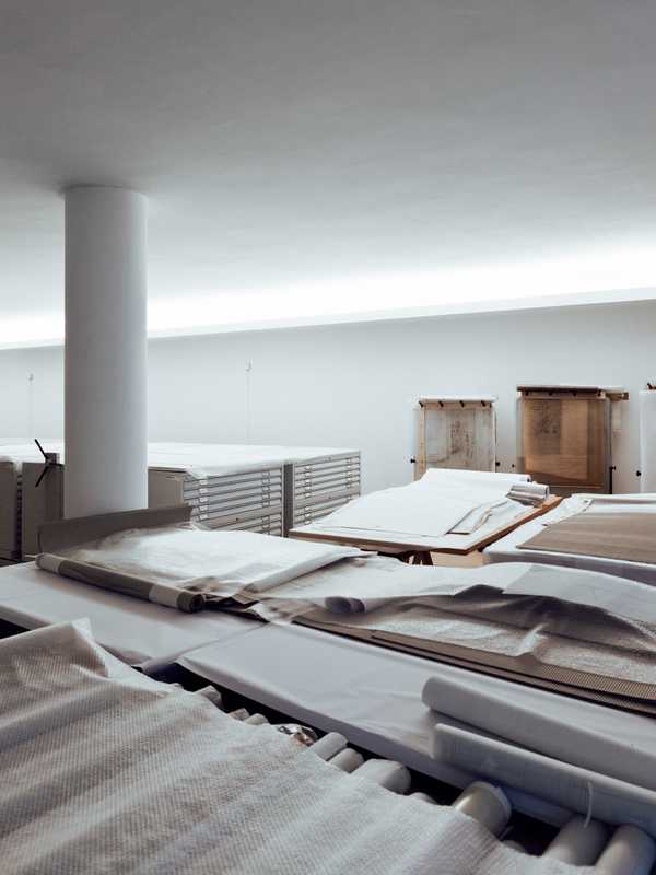 The archive room at Siza's office building