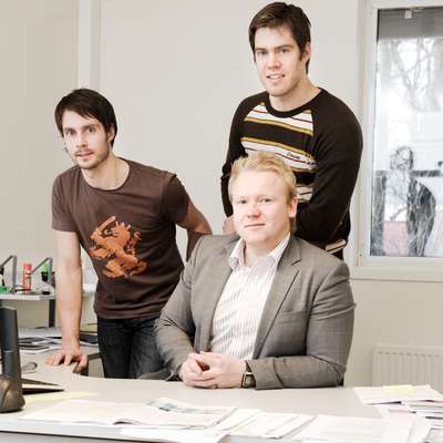 Aptomar founders (from left) Jonas Aamodt Moræus, Lars André Solberg and Håkon Skjelten