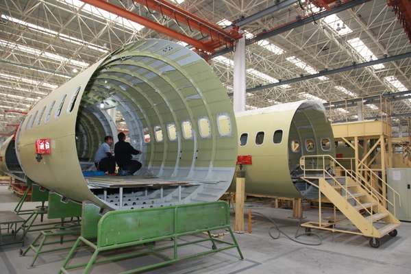 Aircraft fuselages destined for international customers of Xi’an Aircraft International Corporation 