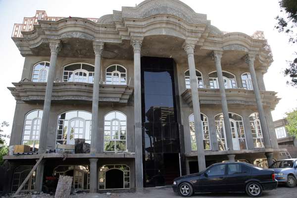 A vast house in the Nasiri family complex nears completion