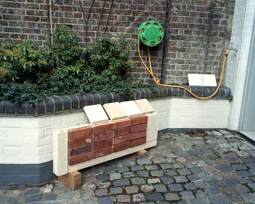 Brick and concrete samples used in the Rational House