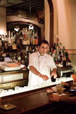 Barman at Kayan bar 