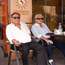 George and Morris enjoy their Sunday morning coffee in  Sassine Square