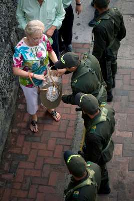 Security checks in Cartagena