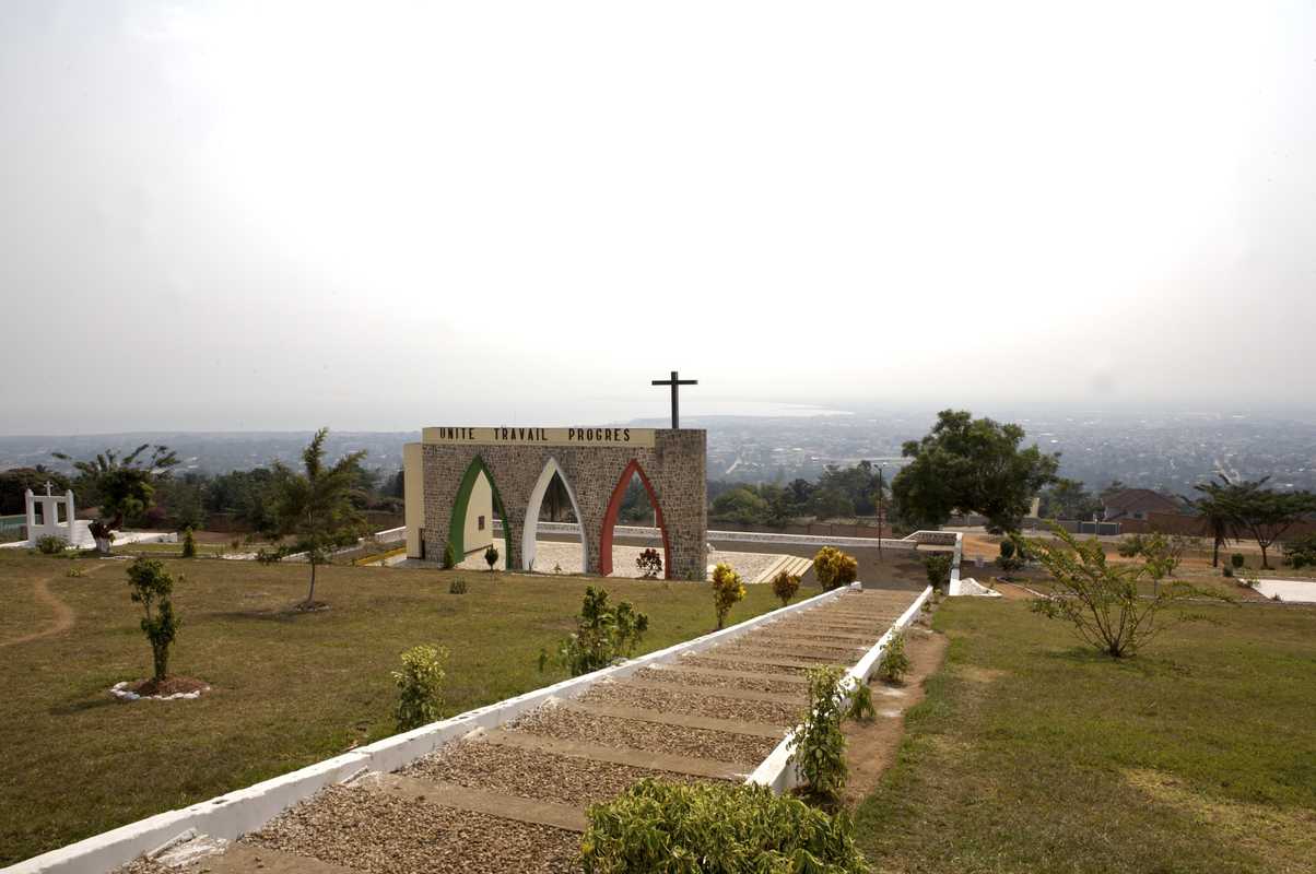 Independence monument on a hill overlooking Bujumbura
