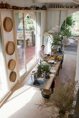 Kamal Mouzawak in the kitchen of Beit Douma