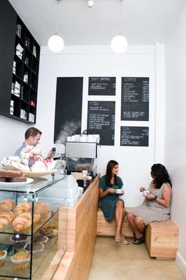 Cakes and pastries are bought in as Townsend wants to concentrate on the coffee 	making, not baking