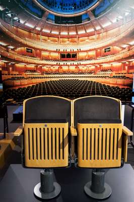 Wooden theatre seats are a company speciality 