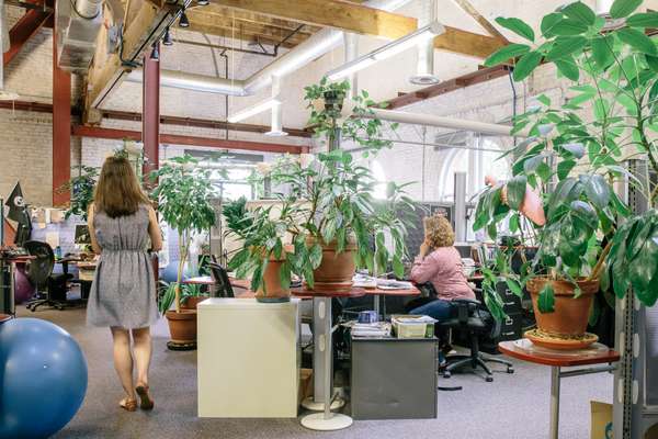 Workspaces at Ecotrust's headquarters