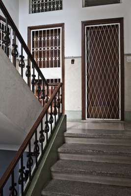 Staircase in a 1950s apartment block