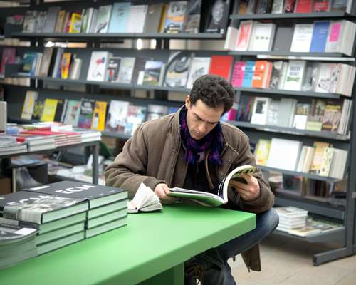 Research in the museum bookstore 