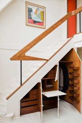 Storage space under the staircase