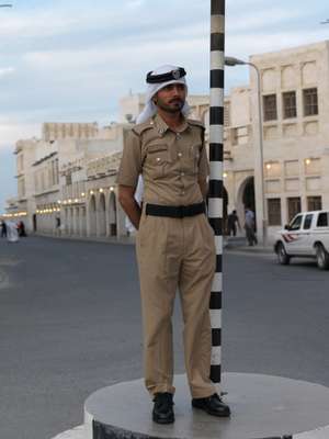 A traffic policeman in Doha