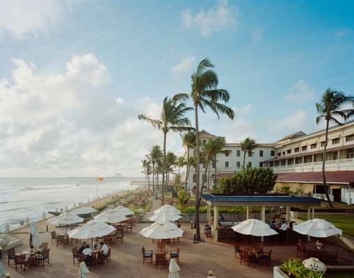The terrace of Colombo’s most famous hotel, the colonial-era Galle Face Hotel on Galle Road